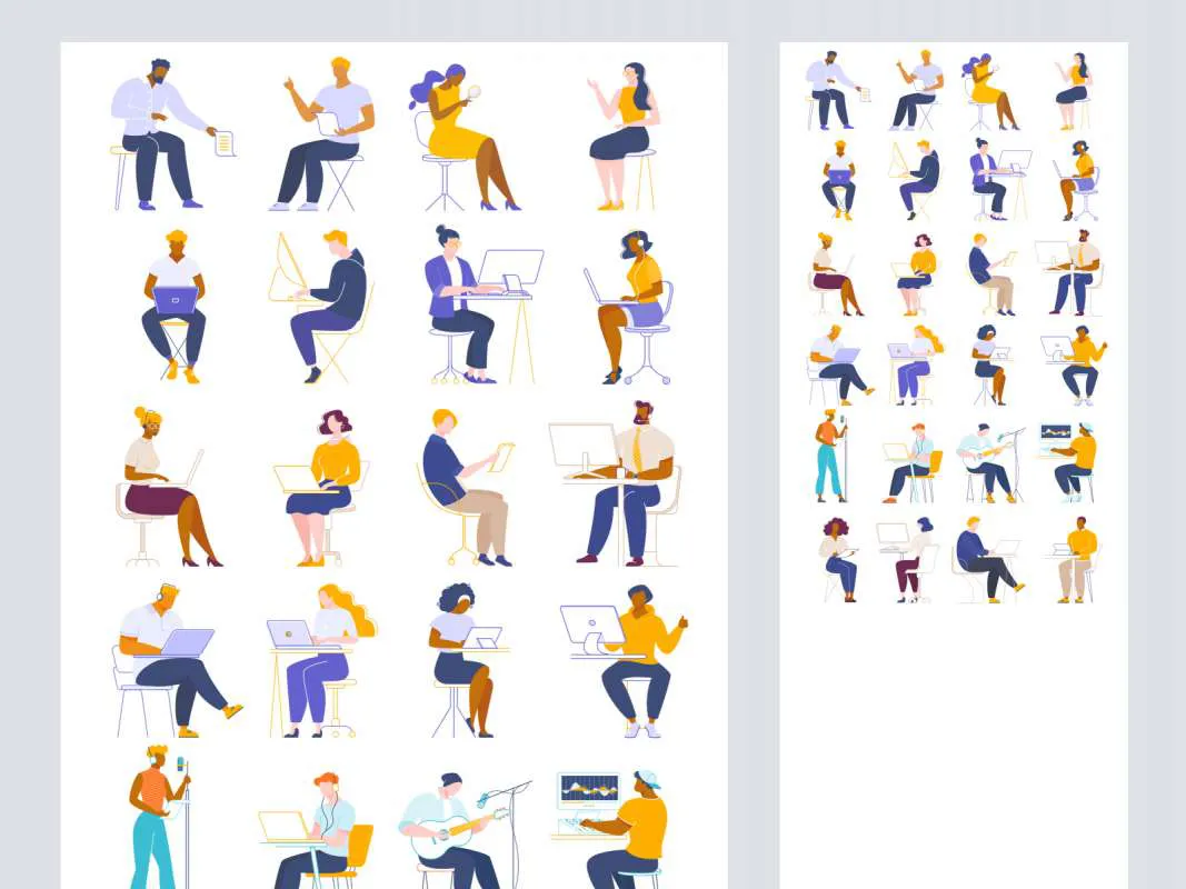 People Working Collaborating Illustrations  - Free Figma Template