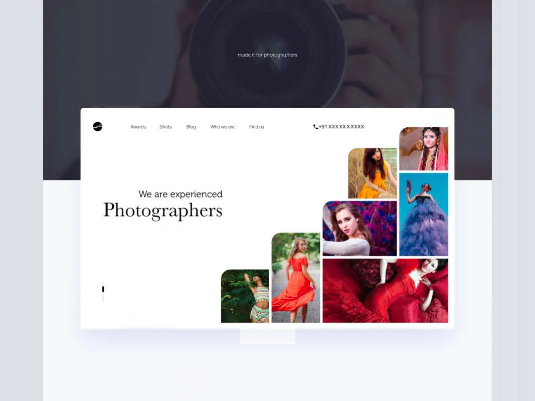 Photographer Portfolio Website  - Free Figma Template