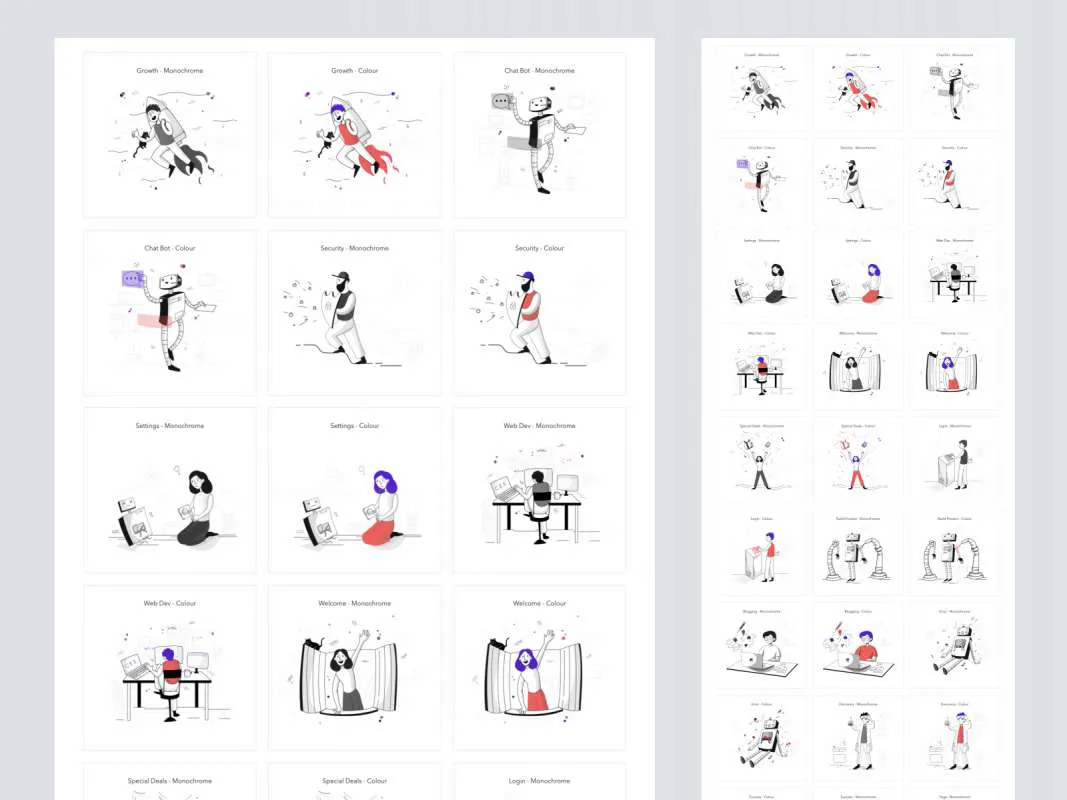 Pixeltrue Free Illustrations  - Free Figma Template