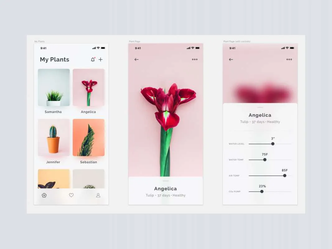 Plants App Concept  - Free Figma Template
