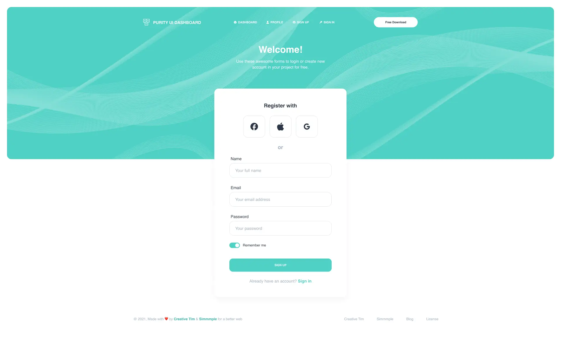 Purity UI Dashboard Kit for Figma and Adobe XD No 5