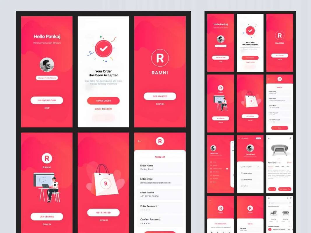 Ramni - Free eCommerce UI Kit for Adobe XD  - Free Figma Template