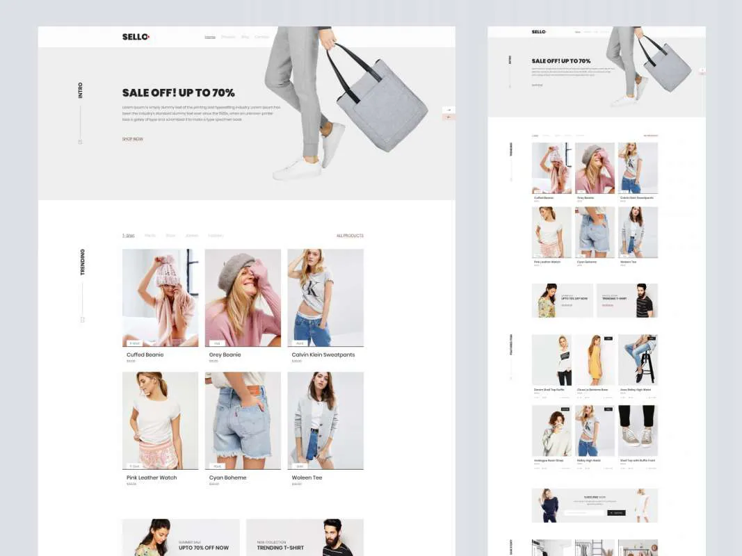 Sello - Mininal E-Commerce Website  - Free Figma Template