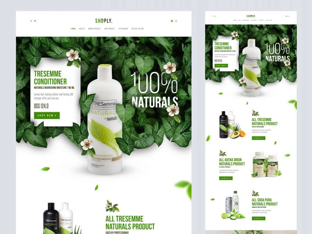 Shoply Landing Page  - Free Figma Template