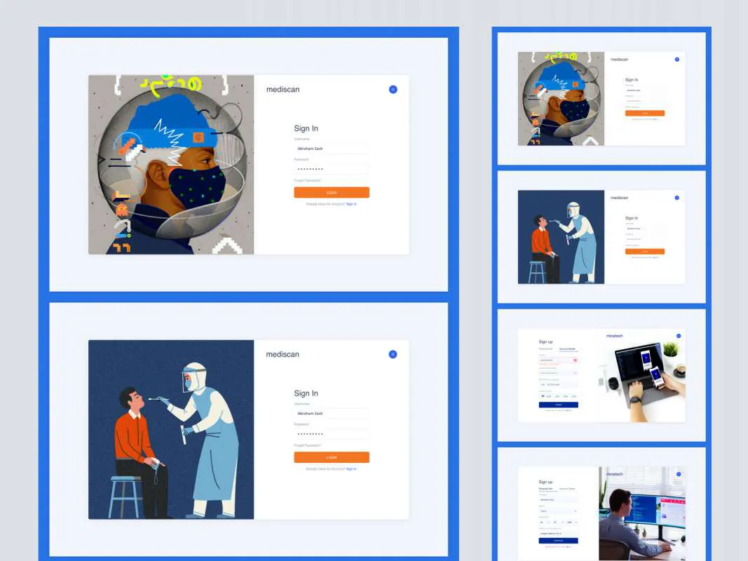 Sign Up Onboarding Free UI Kit for Adobe XD  - Free Figma Template