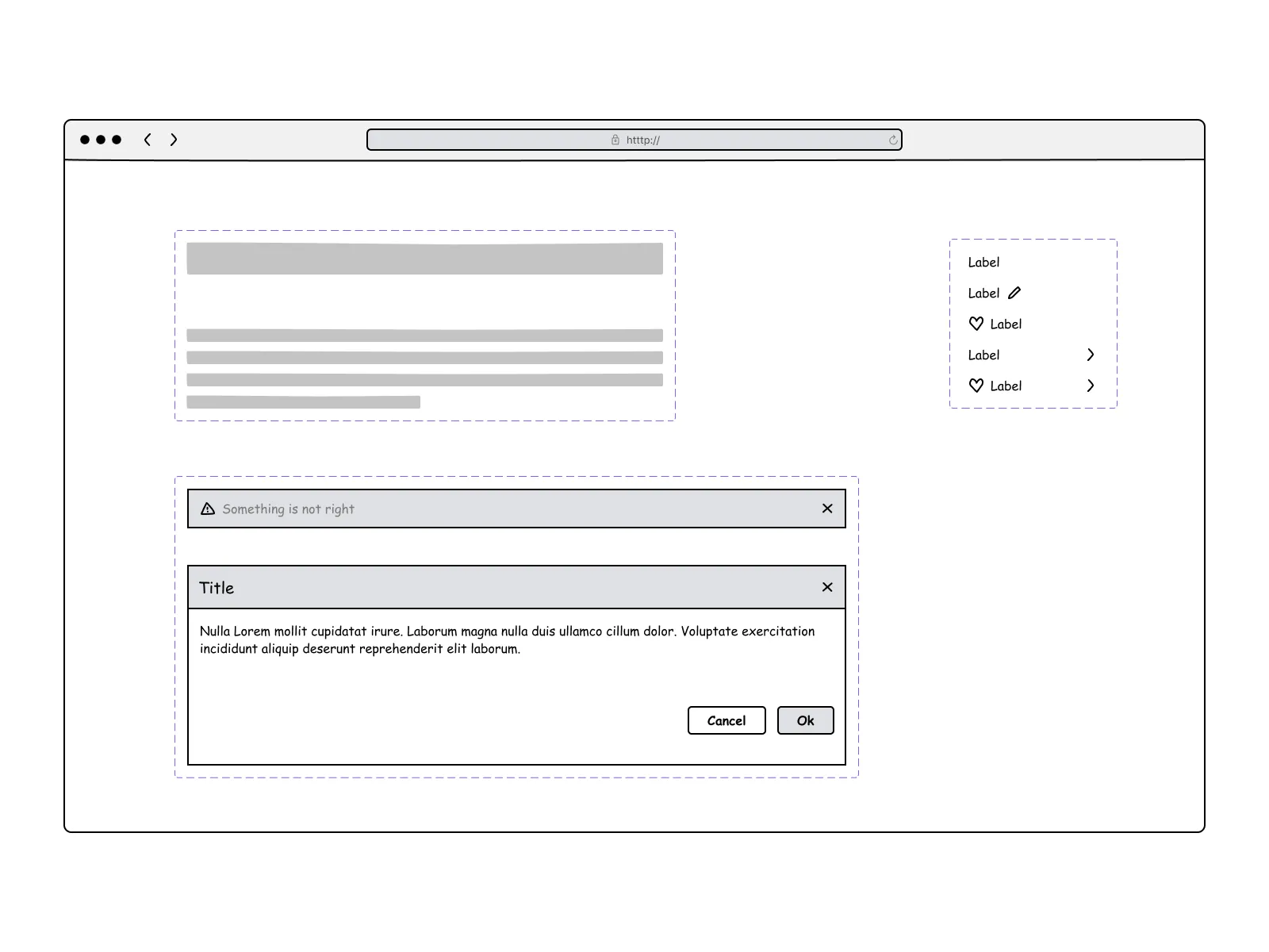 Simple Wireframe Kit for Figma and Adobe XD No 3