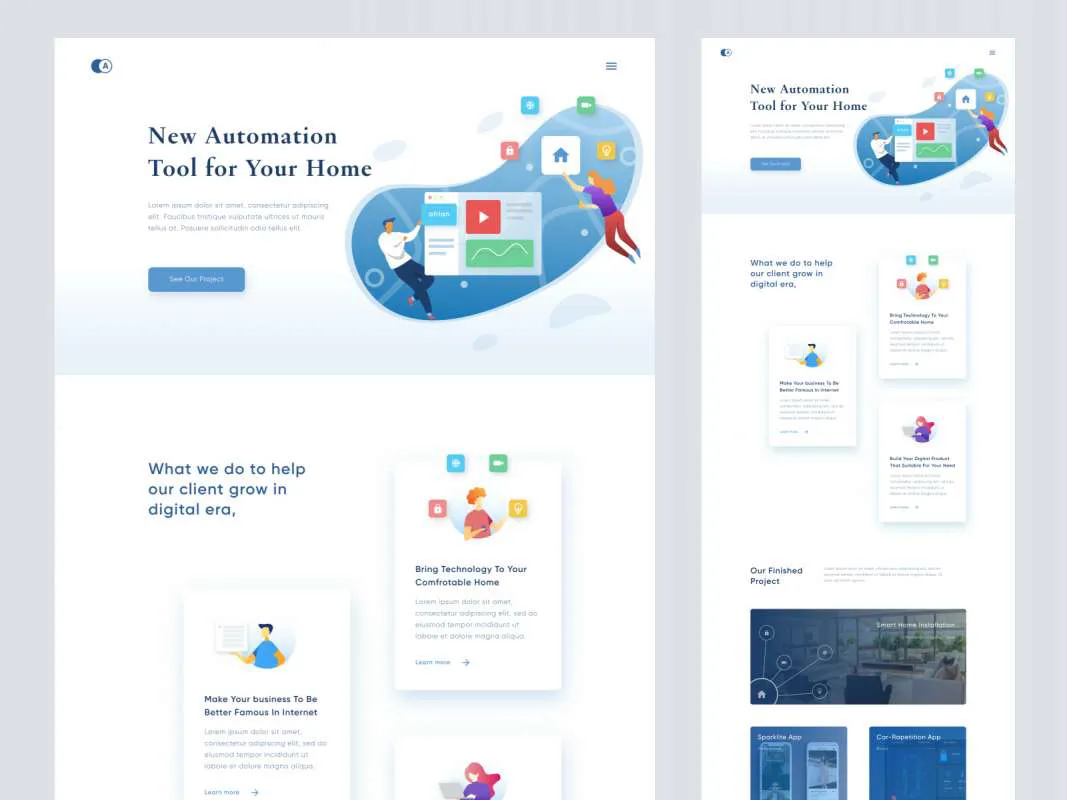 Smart Home Landing Page for Figma  - Free Figma Template
