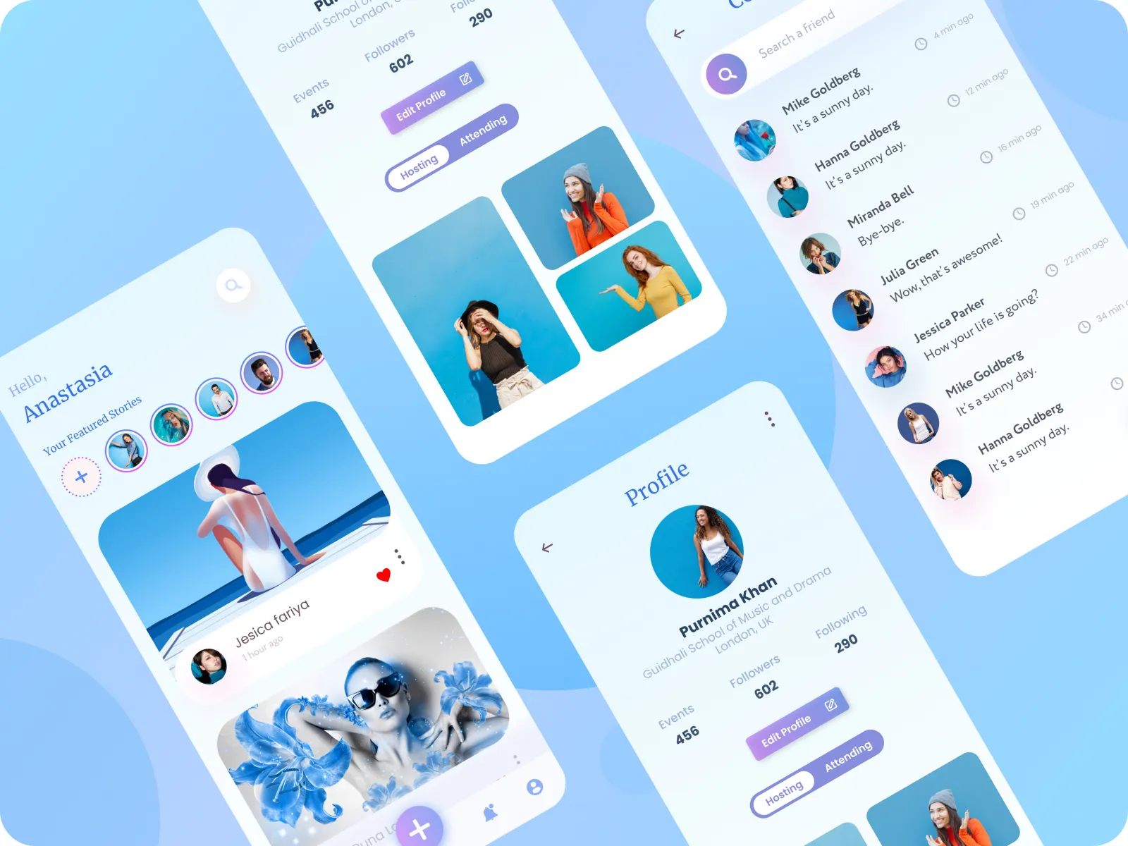 Snapchat App Redesign UI Kit  - Free Figma Template