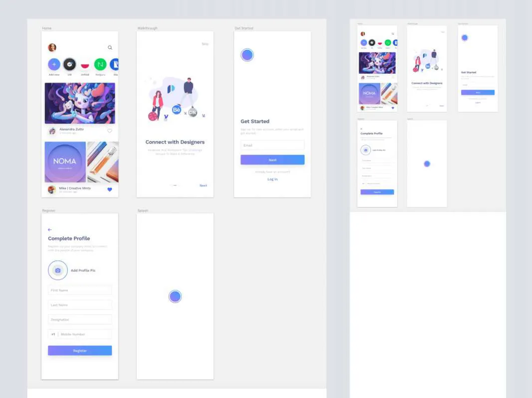 Social App for Designers  - Free Figma Template
