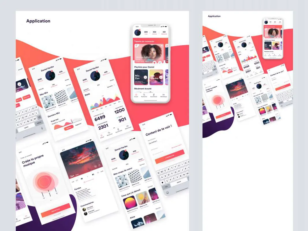 SoundBuzz Music App Free UI Kit  - Free Figma Template