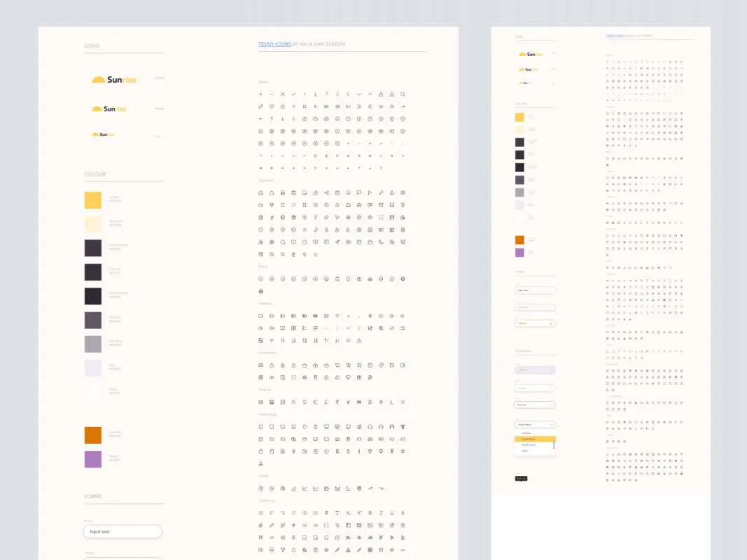 Sunrise Design System for Figma  - Free Figma Template