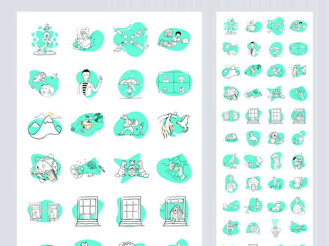 Surface - 75 Free Illustrations  - Free Figma Template