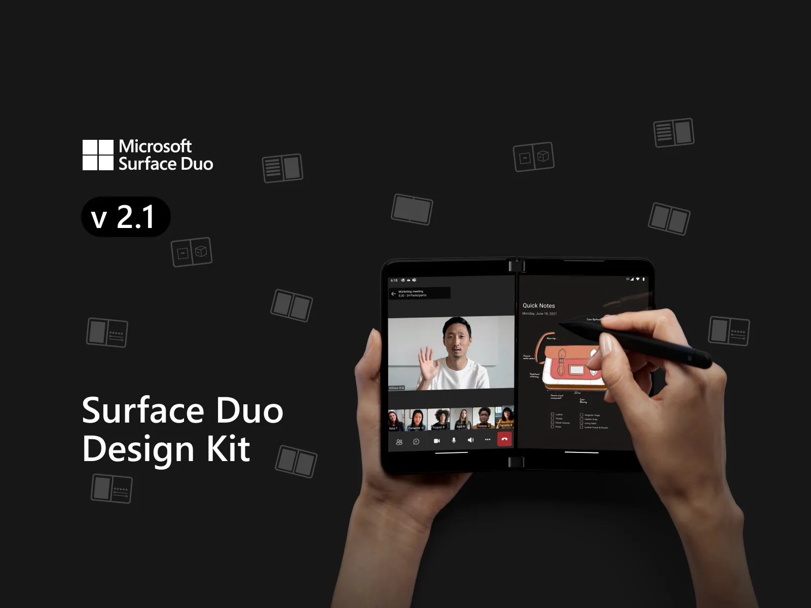 Surface Duo Design Kit  - Free Figma Template