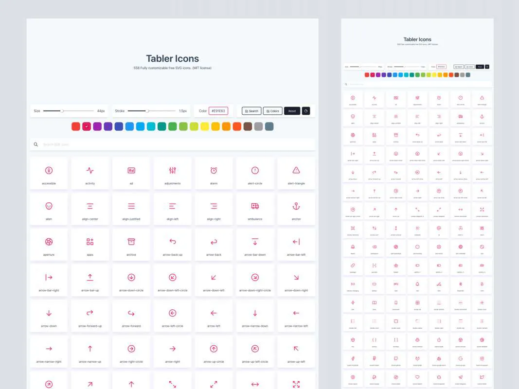 Tabler Free Icons  - Free Figma Template
