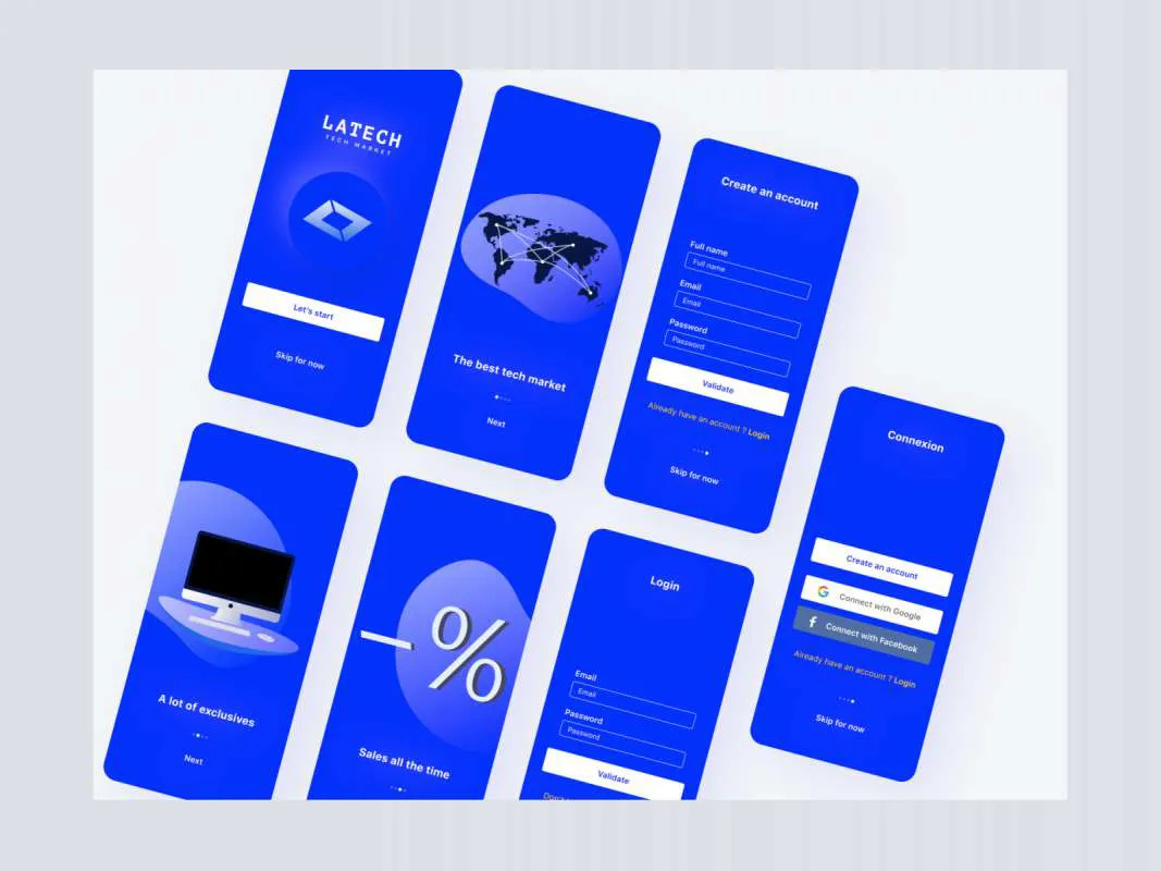 Tech Marketplace UI Kit for Figma  - Free Figma Template