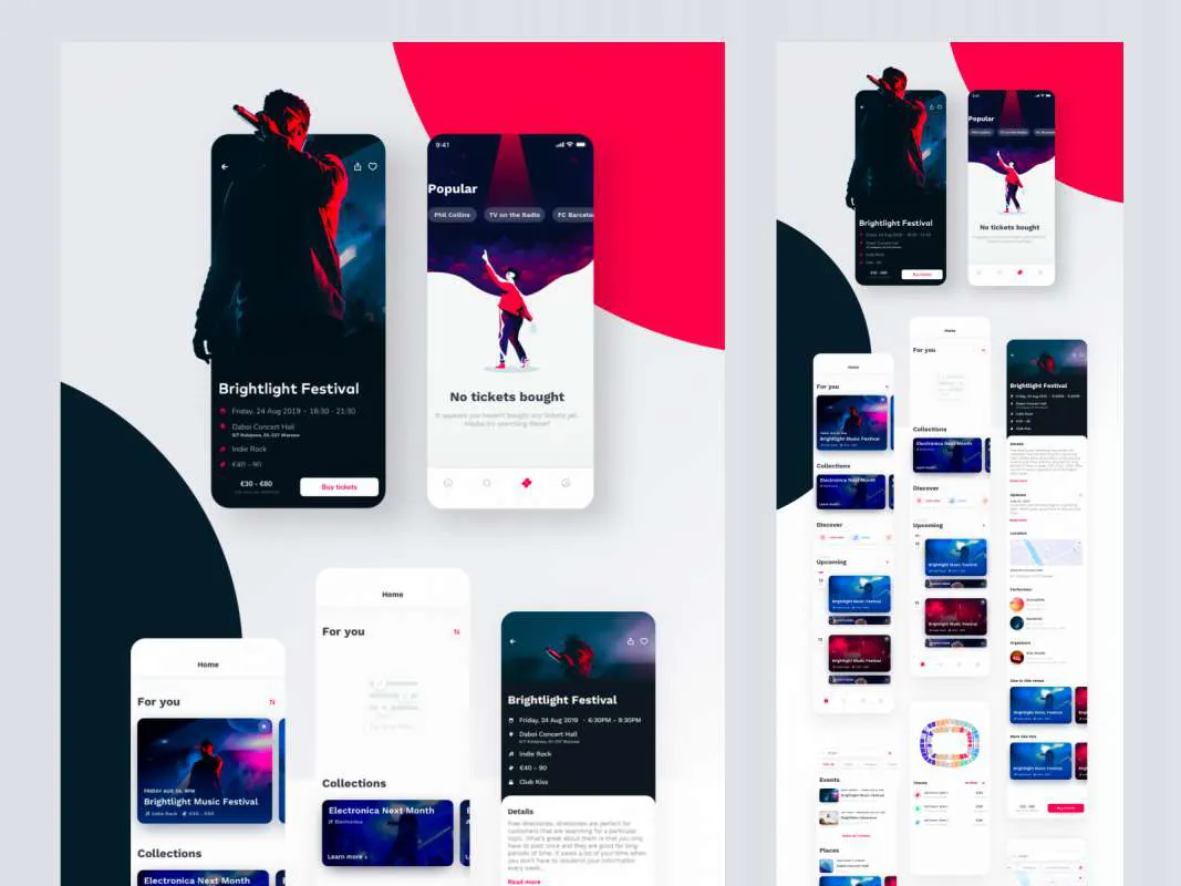 Ticketapp - Figma and Sketch Template  - Free Figma Template
