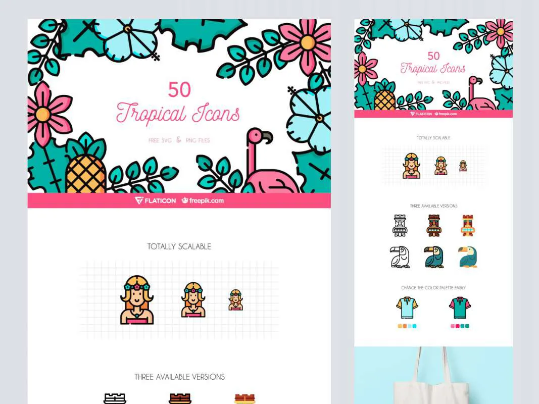 Tropical Icon Set  - Free Figma Template