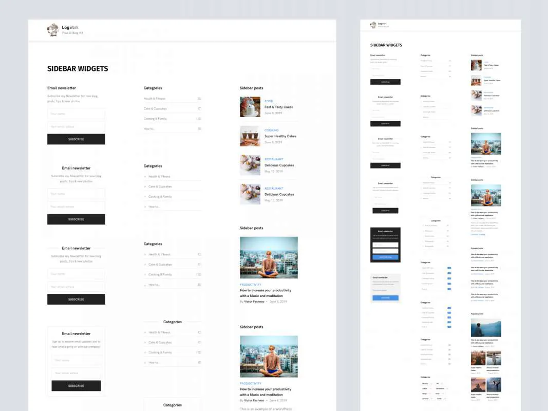 UI Blog Kit Template for Sketch  - Free Figma Template