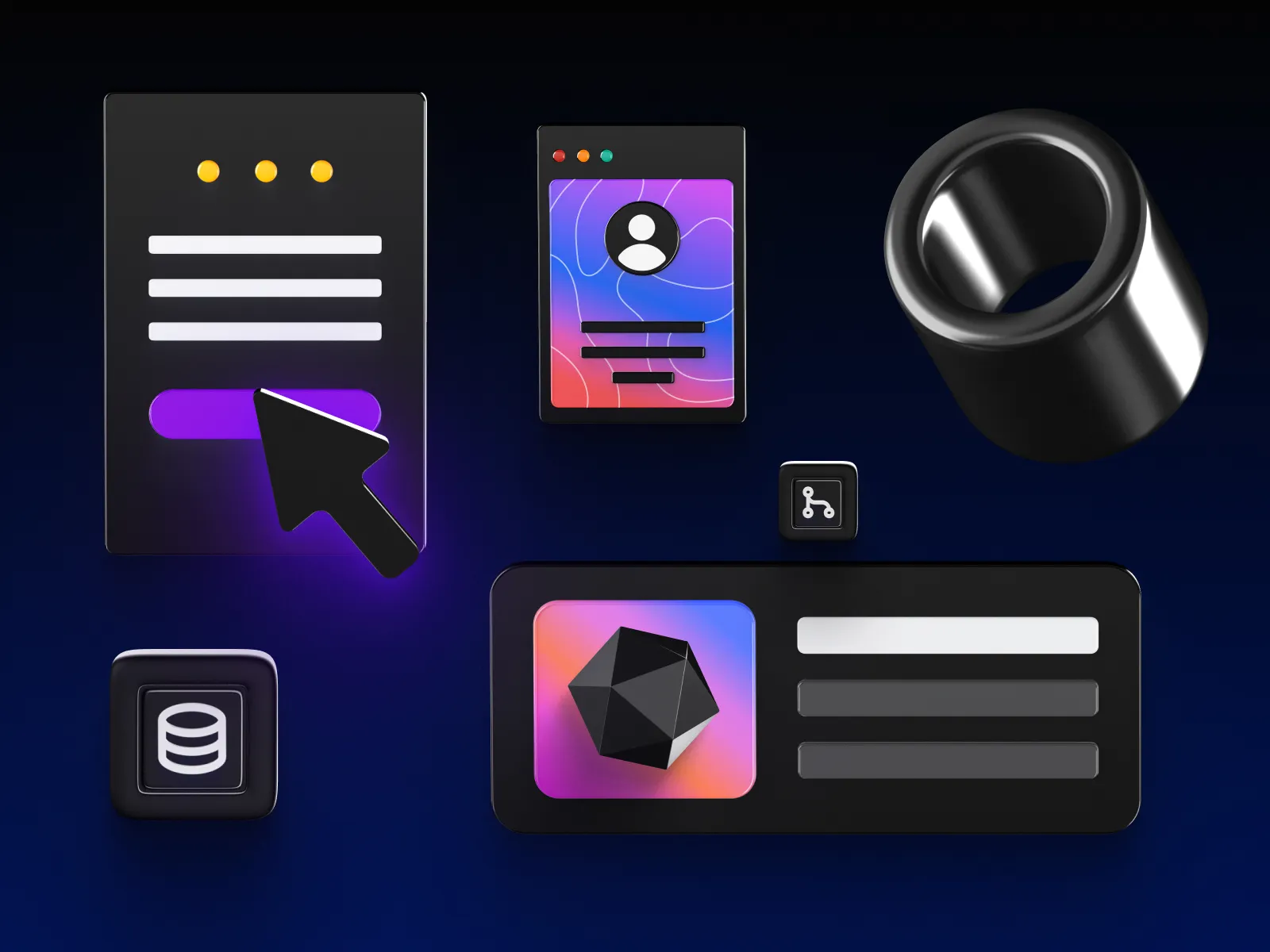 UI Kit for 3D Presentations  - Free Figma Template