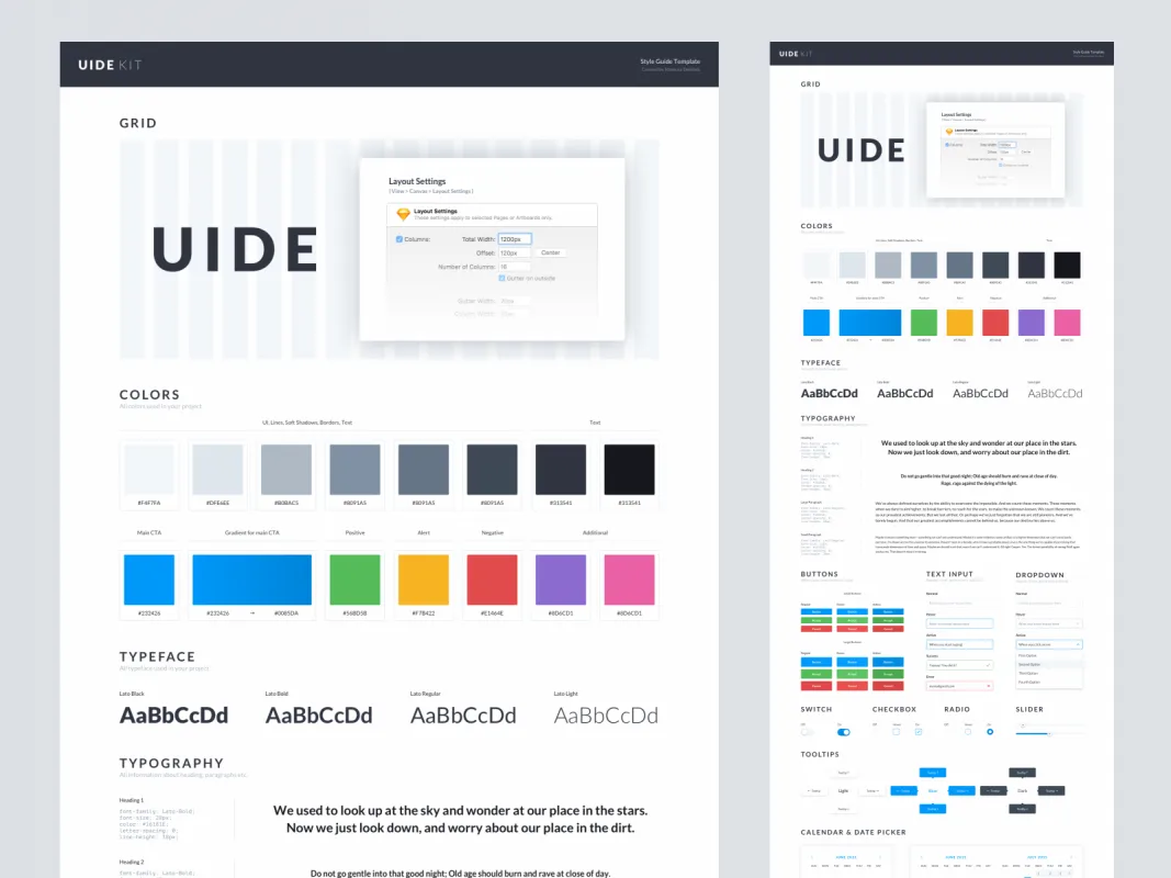 UIDE Style Guide UI Kit  - Free Figma Template