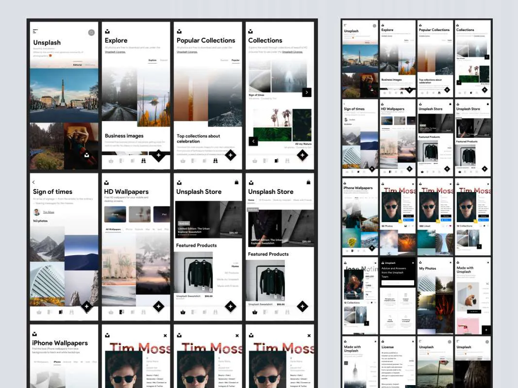 Unsplash UI Kit  - Free Figma Template