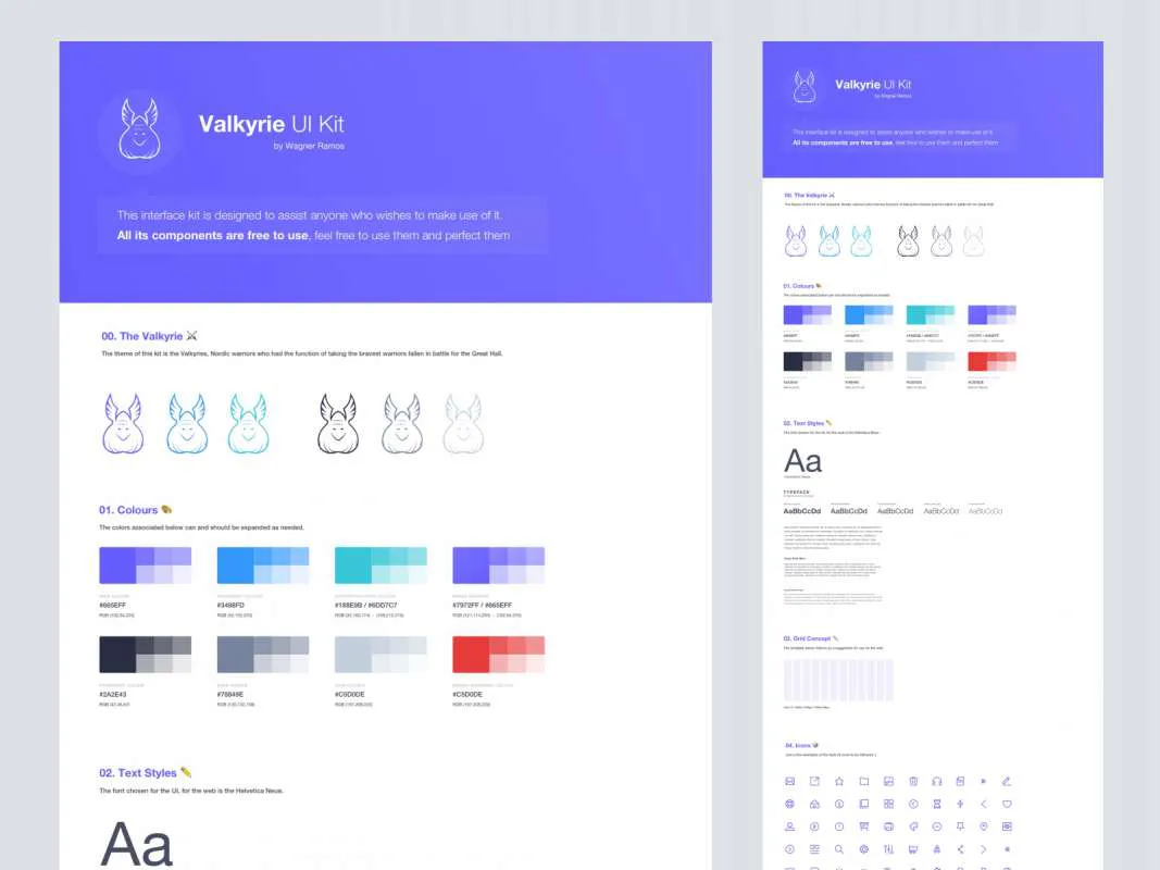 Valkyrie UI Kit  - Free Figma Template