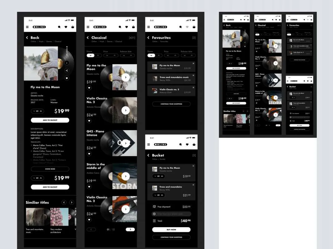 Vinyl Store - A Free eCommerce UI Kit  - Free Figma Template