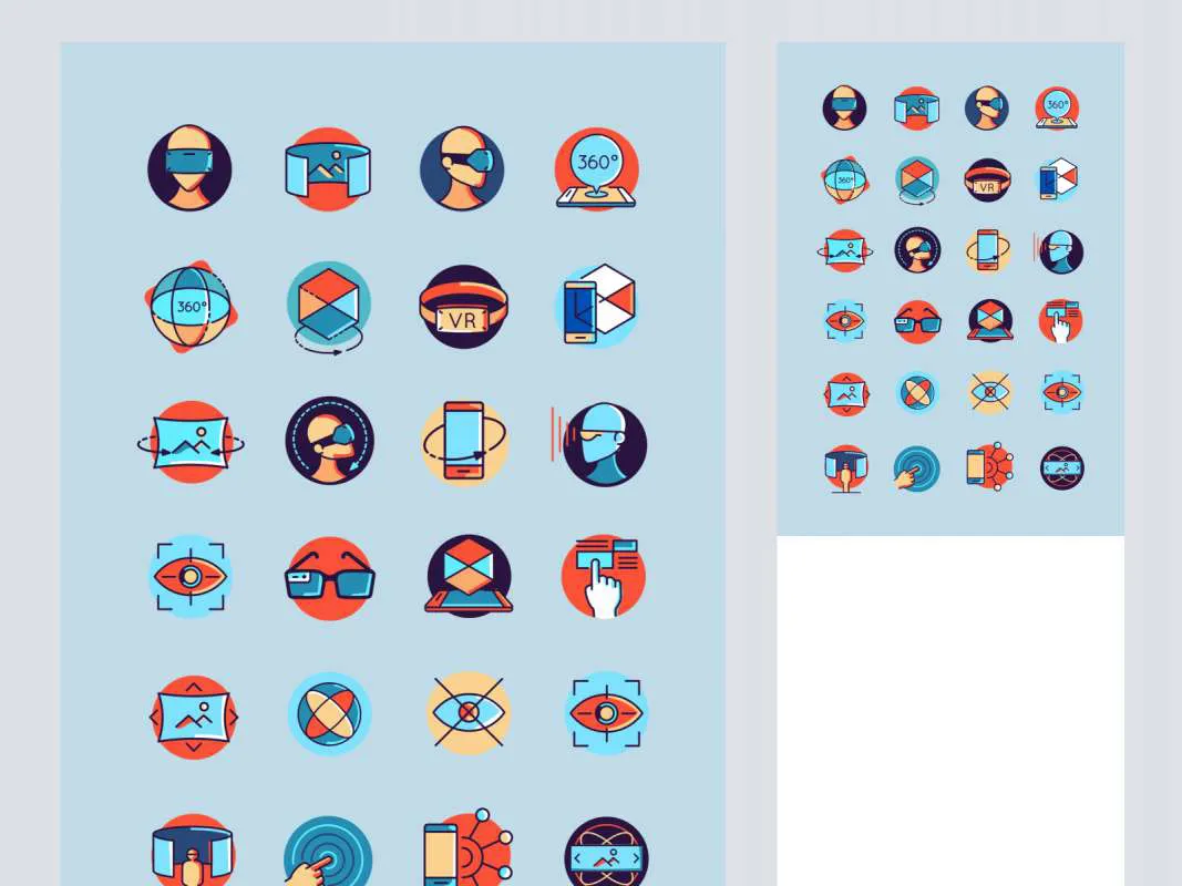 Virtual Reality Free Icon Pack  - Free Figma Template