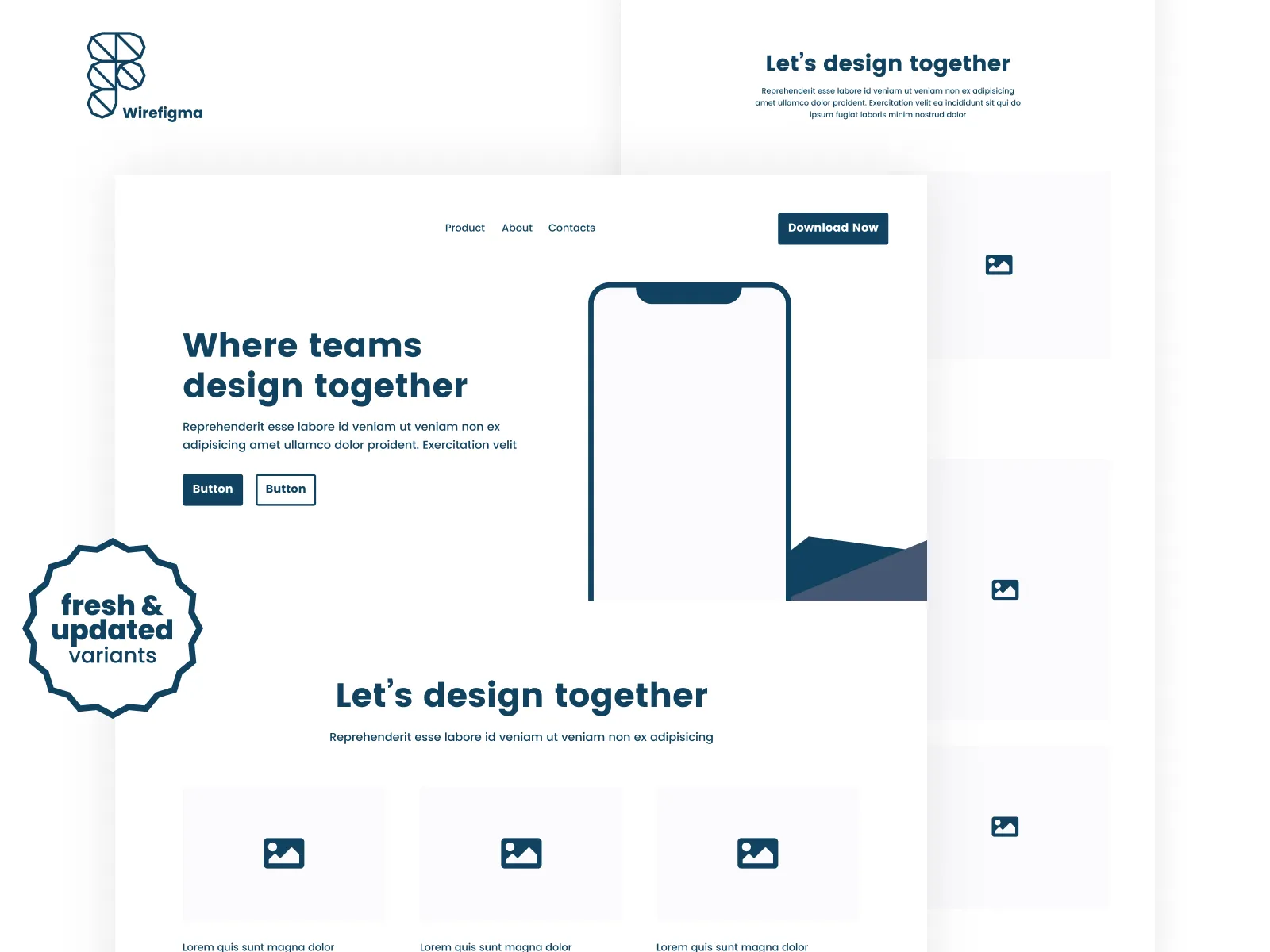 Web and Mobile Wireframes  - Free Figma Template