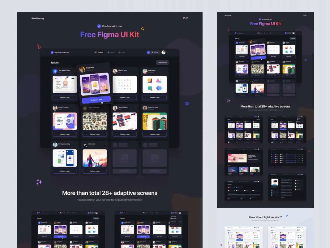 Web Service - Free UI Kit for Figma  - Free Figma Template