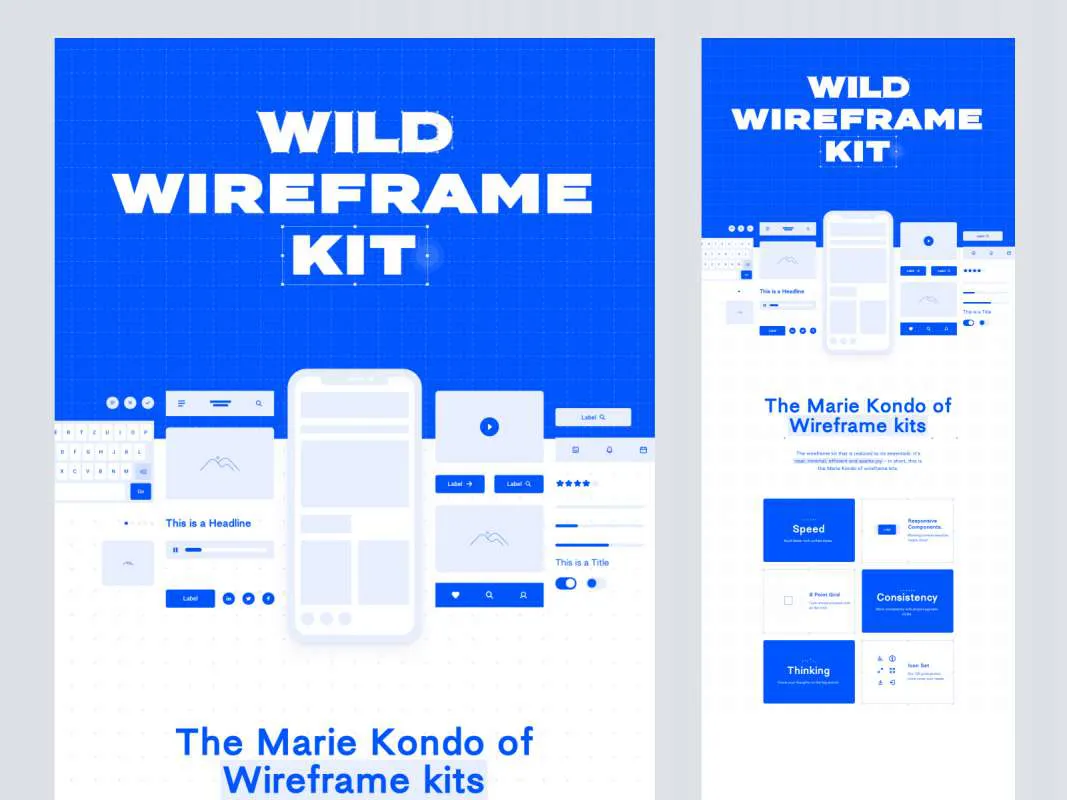 Wild Wireframe Kit for Sketch  - Free Figma Template