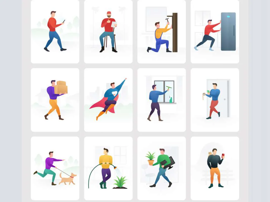 Your Home Helper - Free Illustrations Pack  - Free Figma Template
