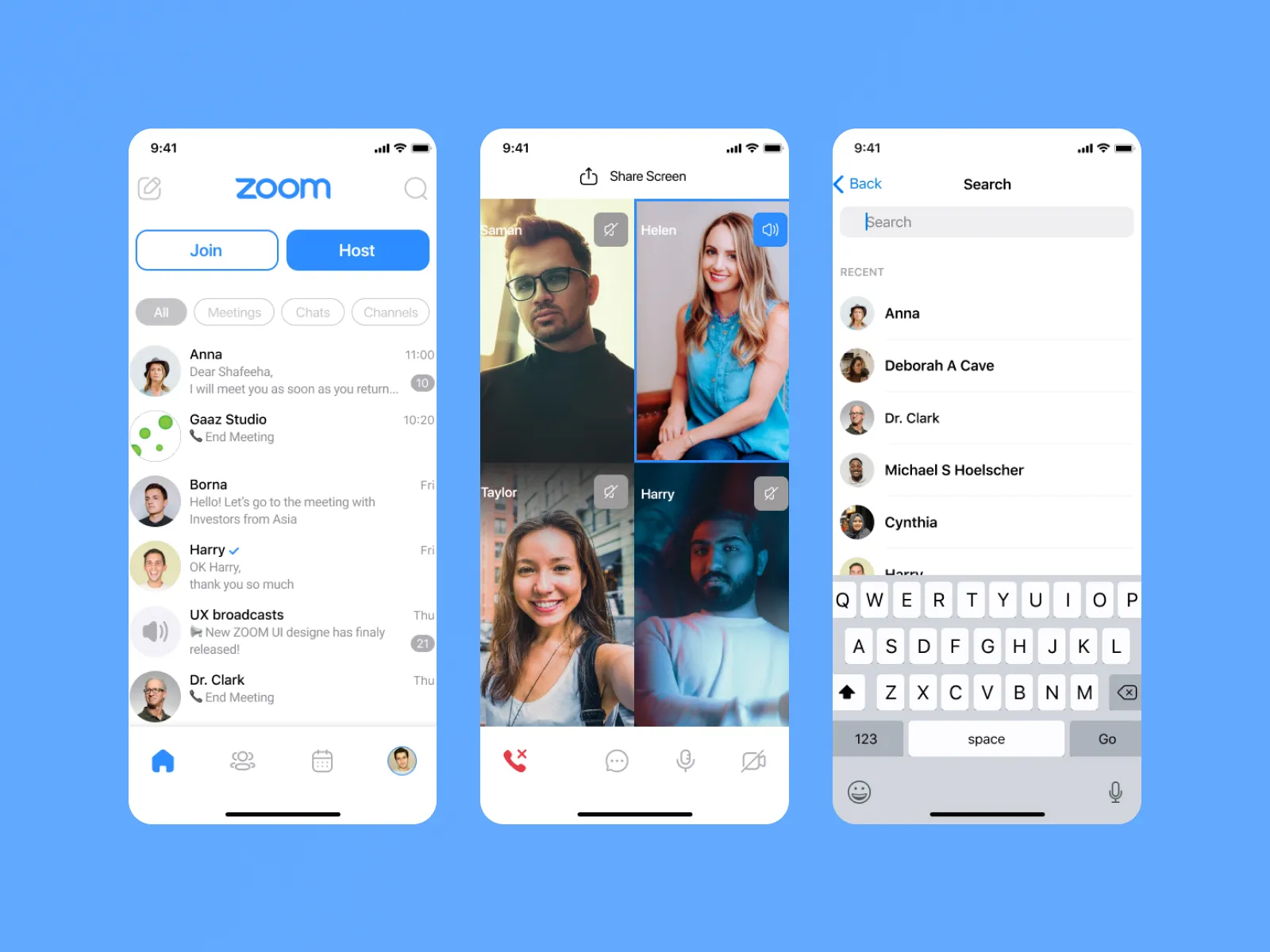 ZOOM Video Call App for Figma and Adobe XD No 2