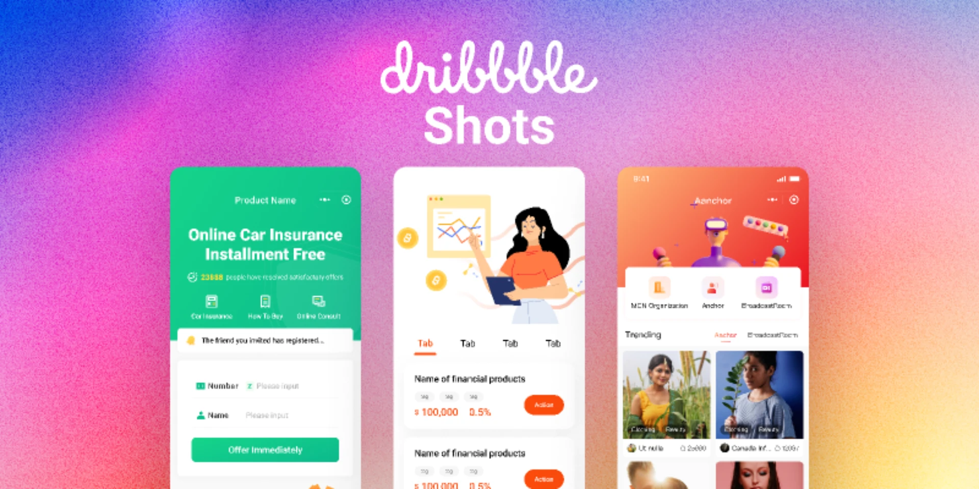 Dribbble Shots for Figma and Adobe XD