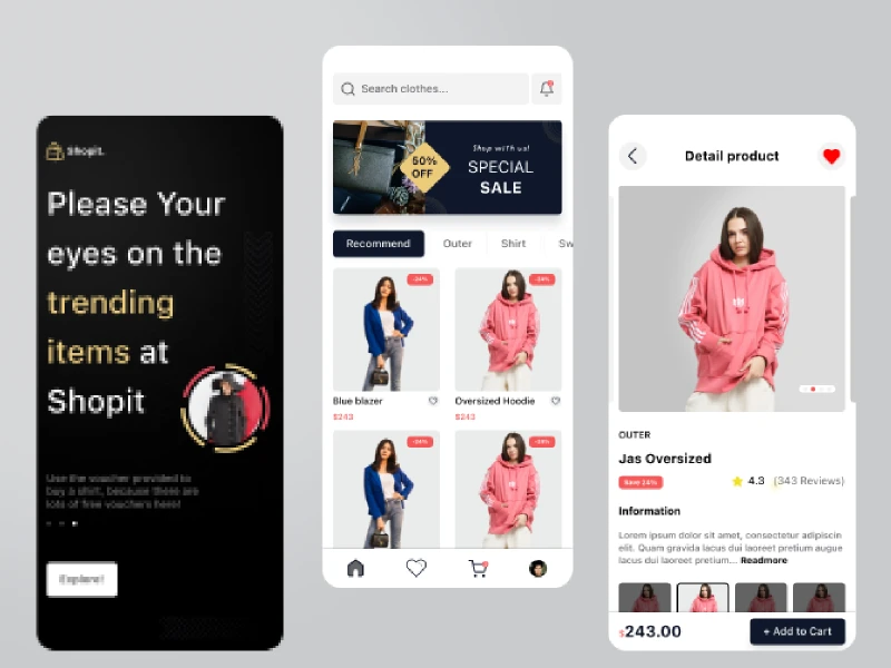 E commerce for Figma and Adobe XD