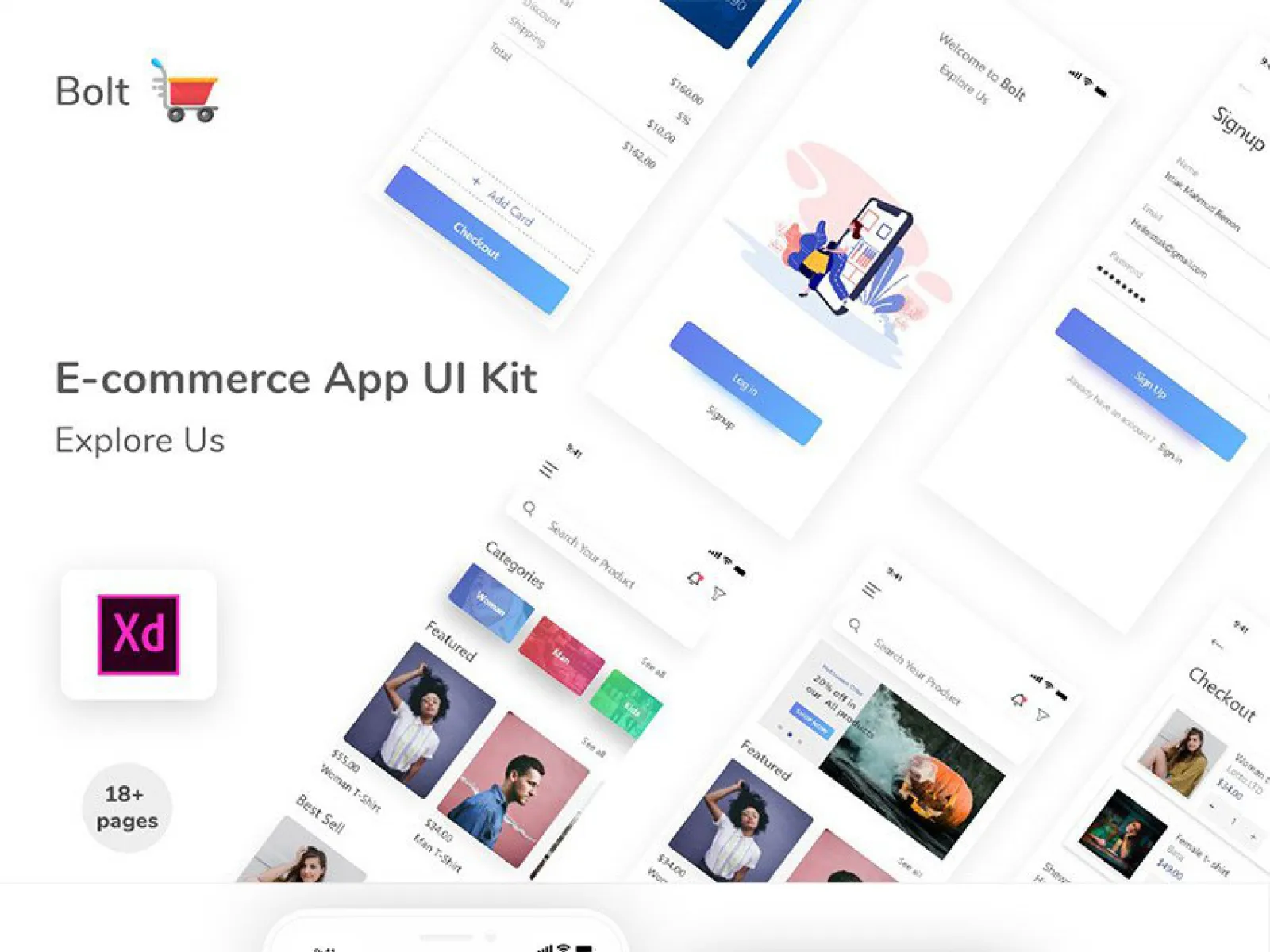 E-commerce UI App Design  - Free Figma Template