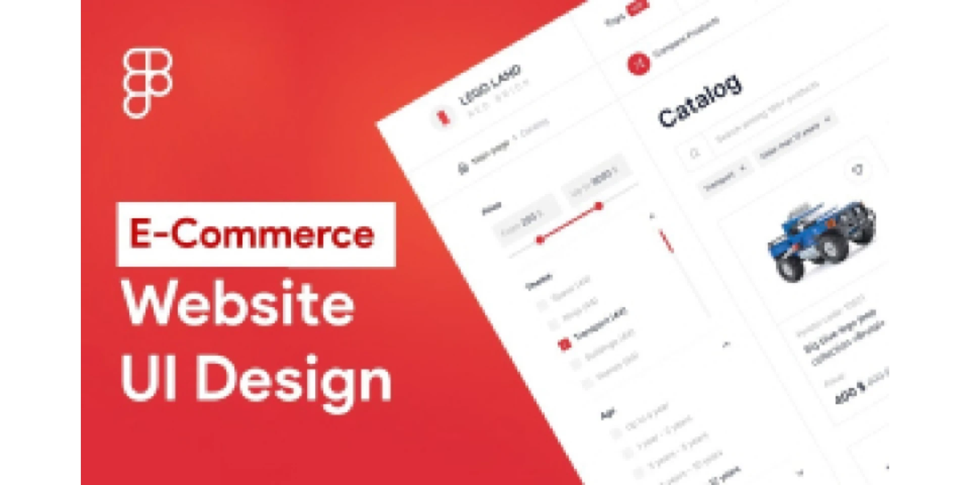 E Commerce Website UI Design for Figma and Adobe XD