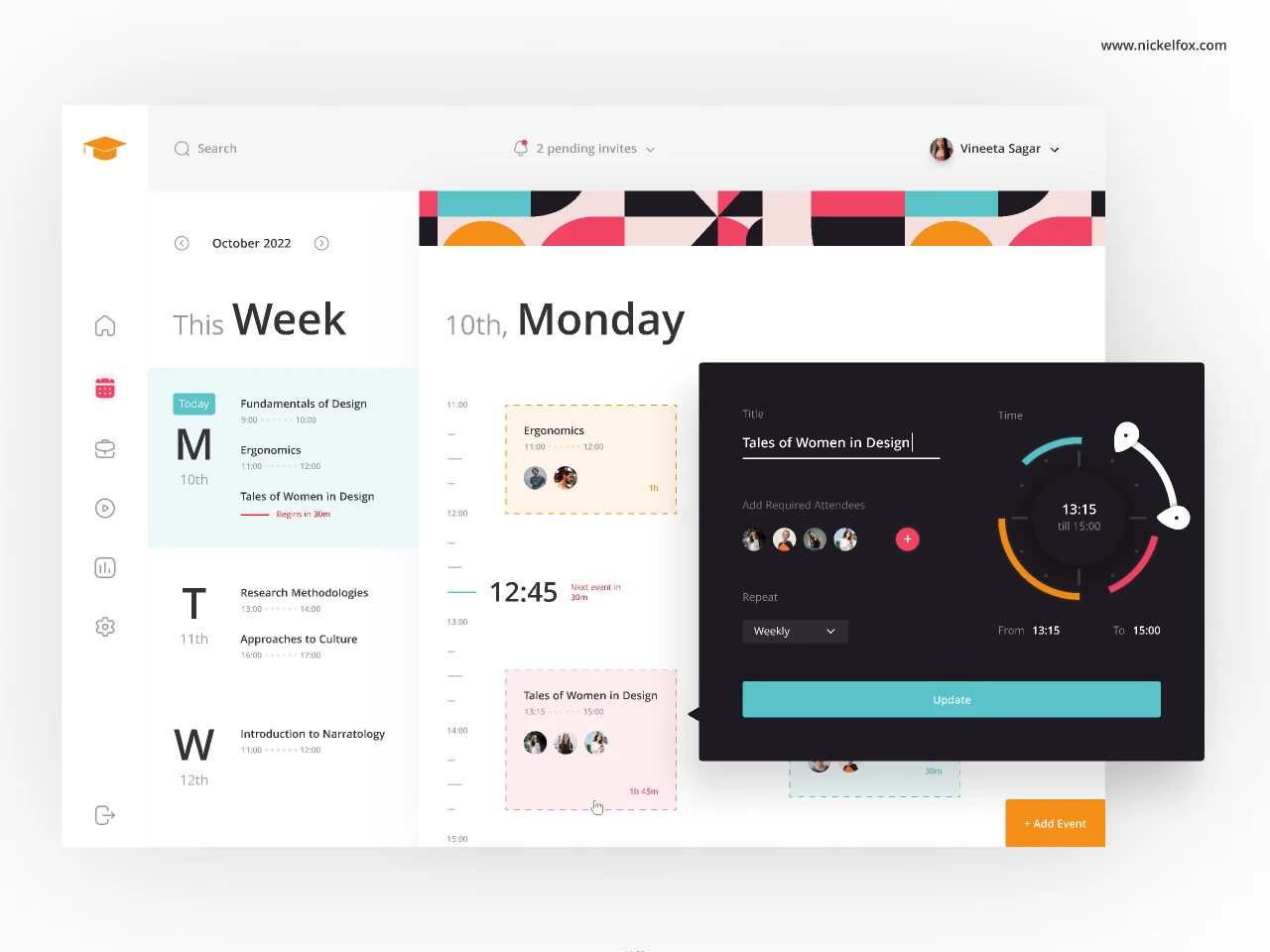E-Learning Dashboard for Figma and Adobe XD