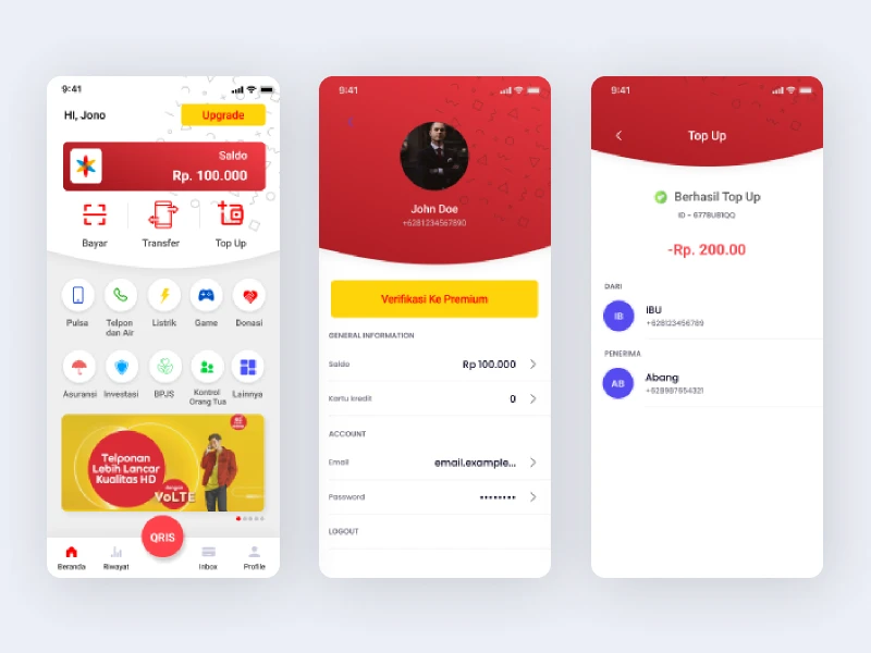 E Wallet UI KIT for Figma and Adobe XD
