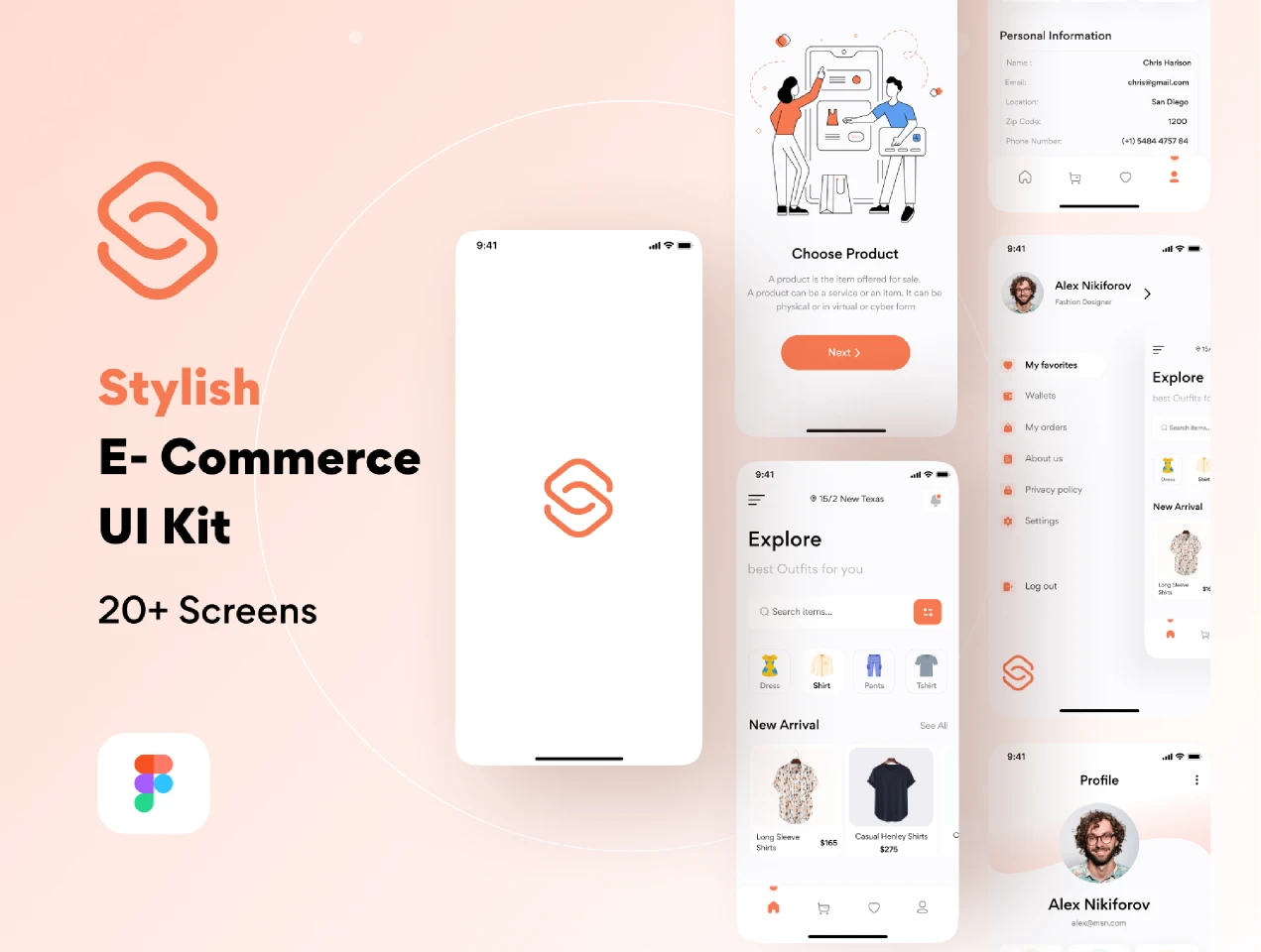 eCommerce App UI Kit for Figma and Adobe XD