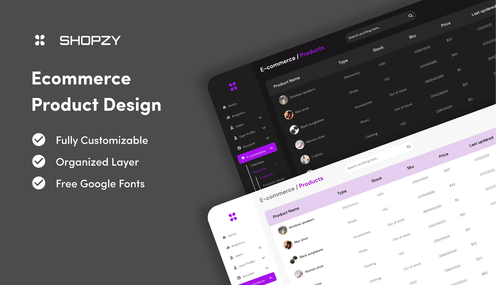 Ecommerce Product for Figma and Adobe XD