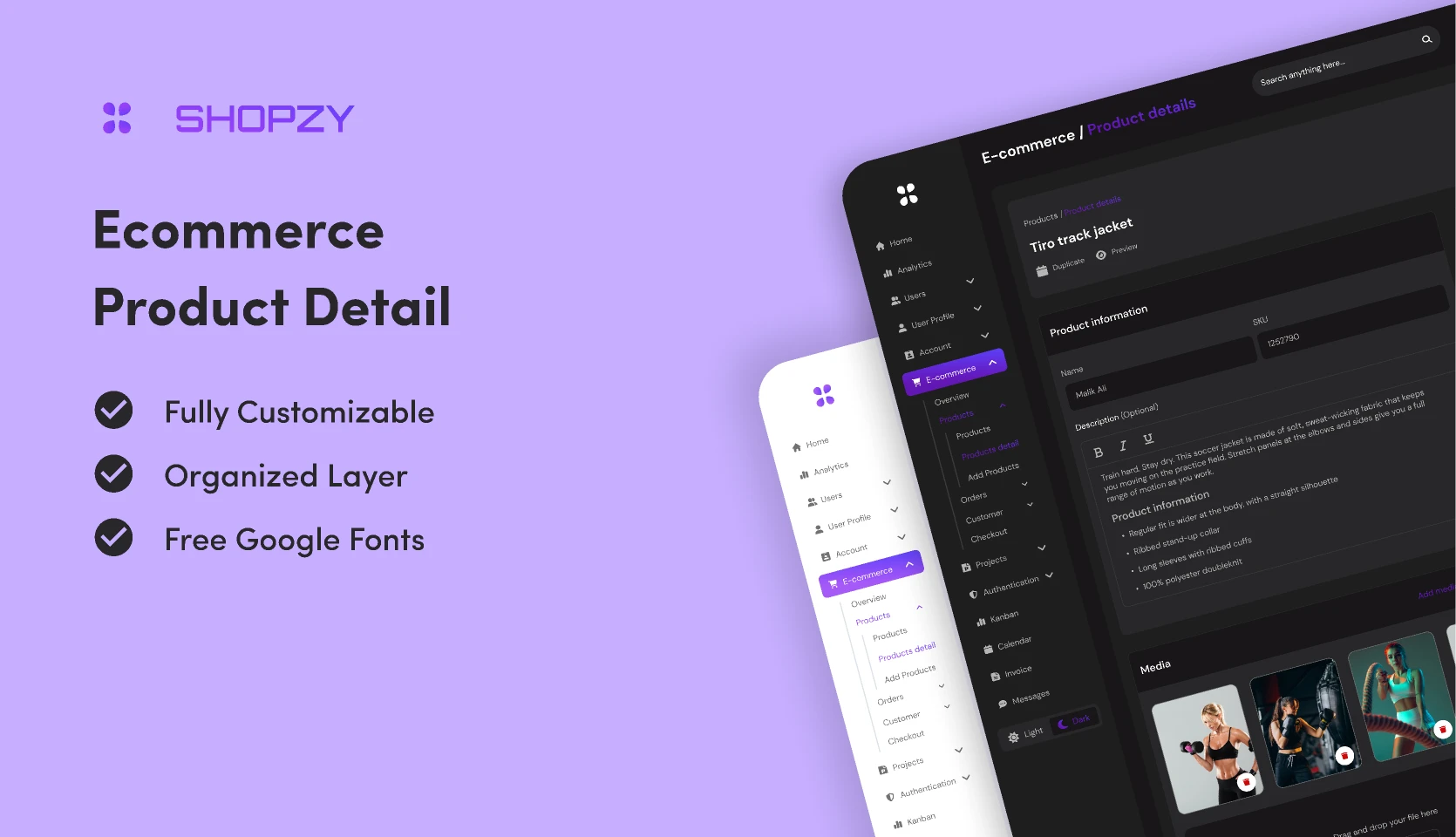 Ecommerce Product Detail for Figma and Adobe XD