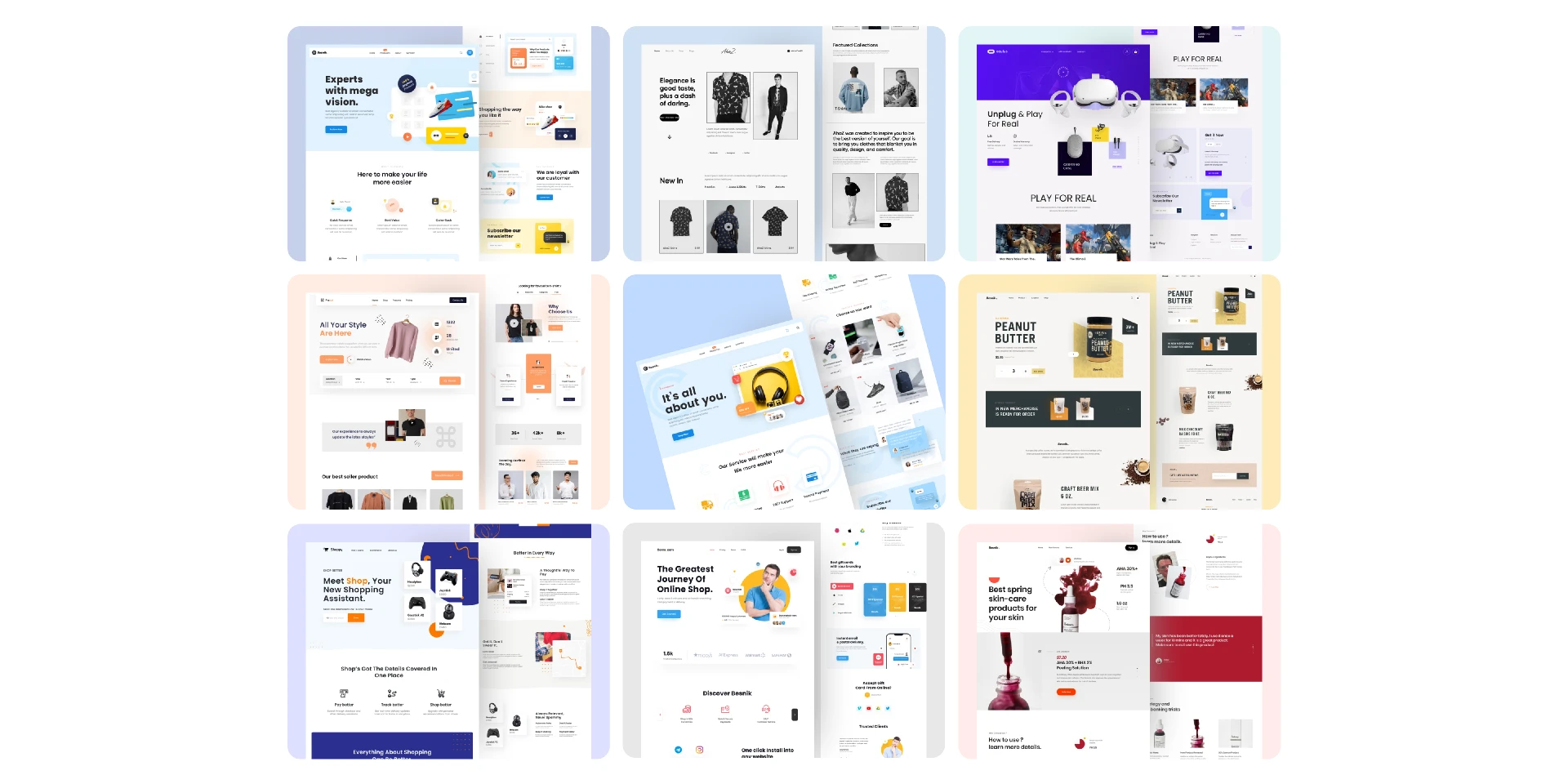 Ecommerce Web Page Design Bundle for Figma and Adobe XD