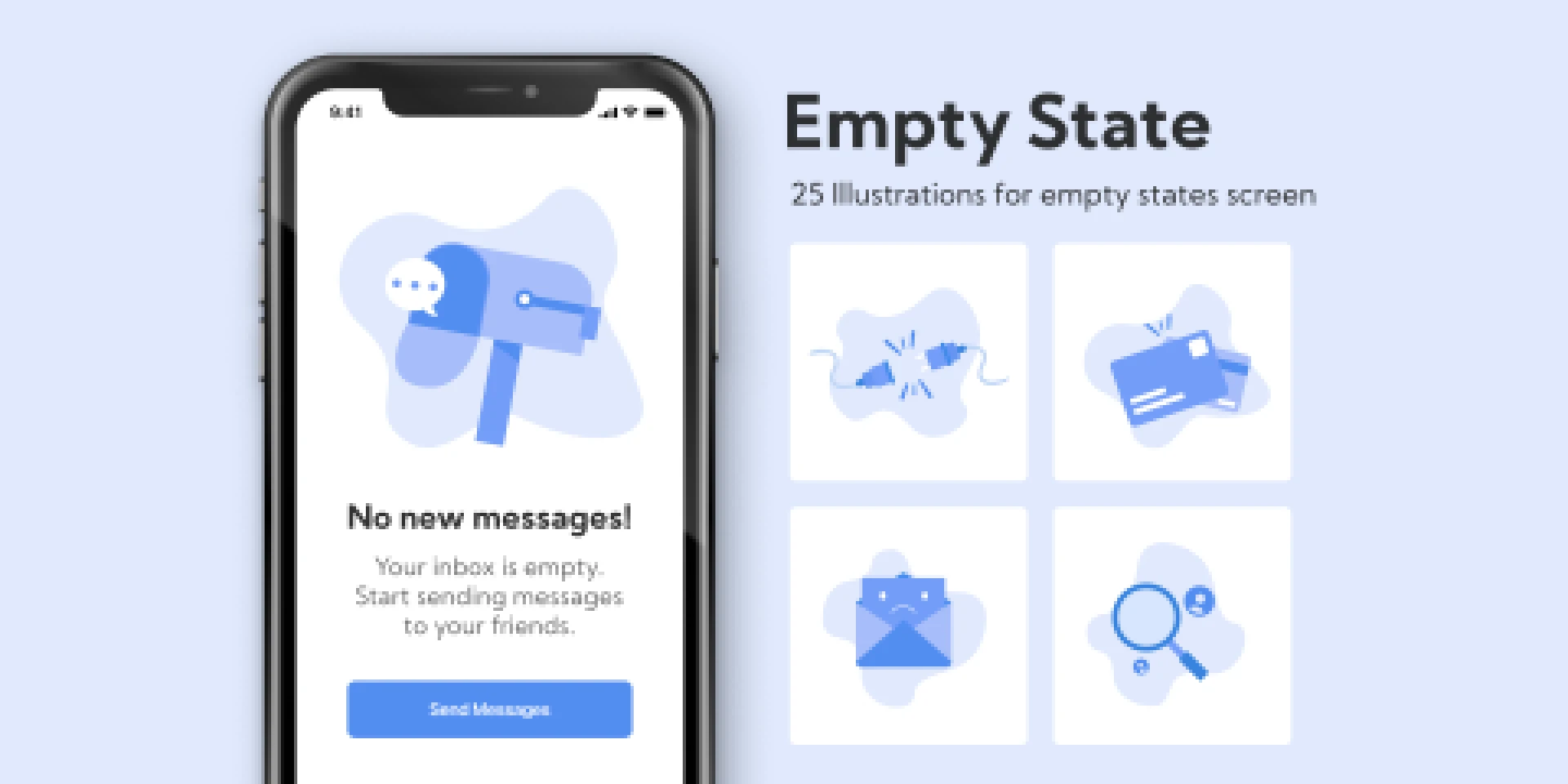 Empty State Illustrations Freebies  for Figma and Adobe XD