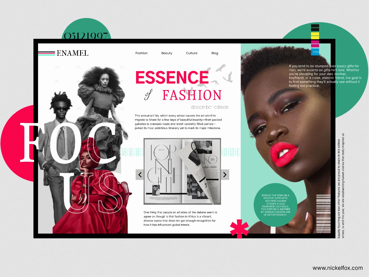 Enamel Magazine for Figma and Adobe XD