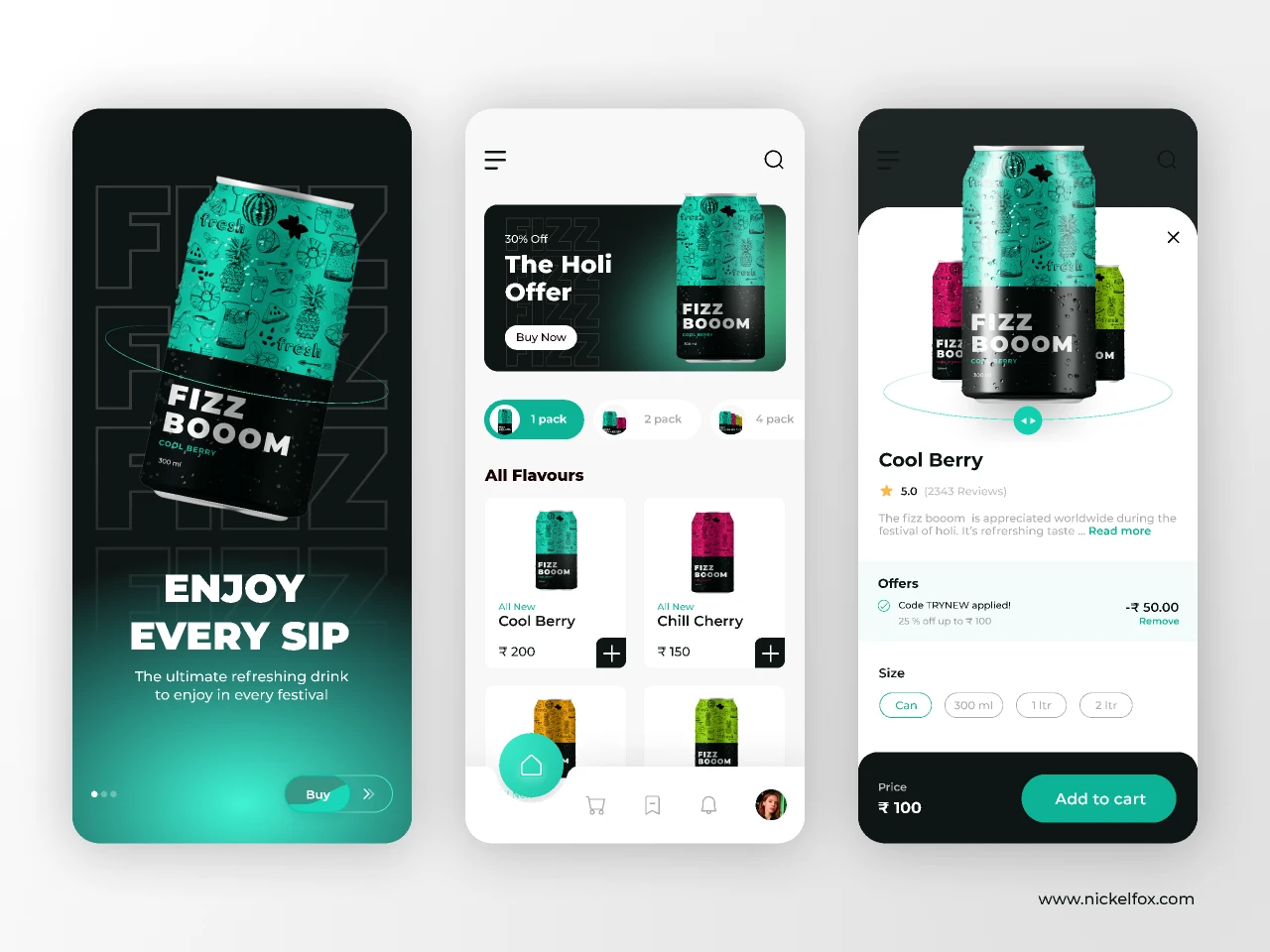 Energy Drink App Concept for Figma and Adobe XD