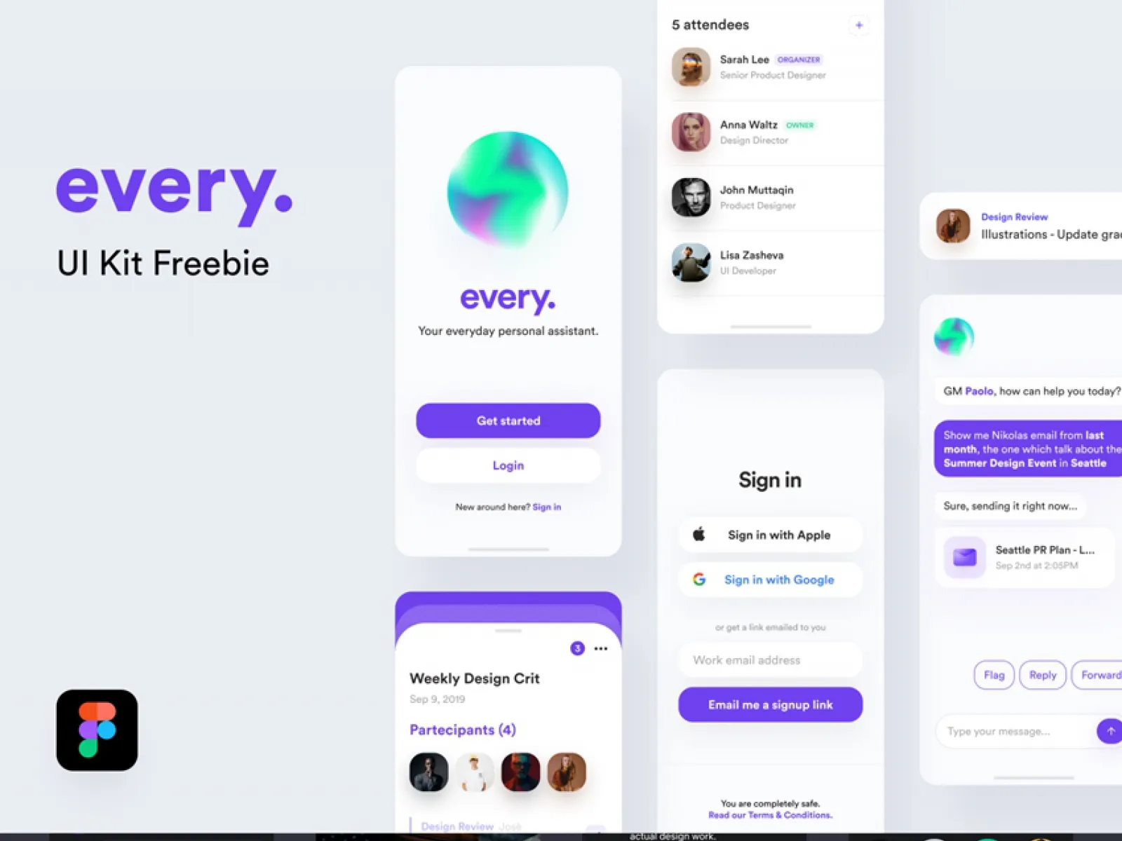 every. Social UI Kit  - Free Figma Template