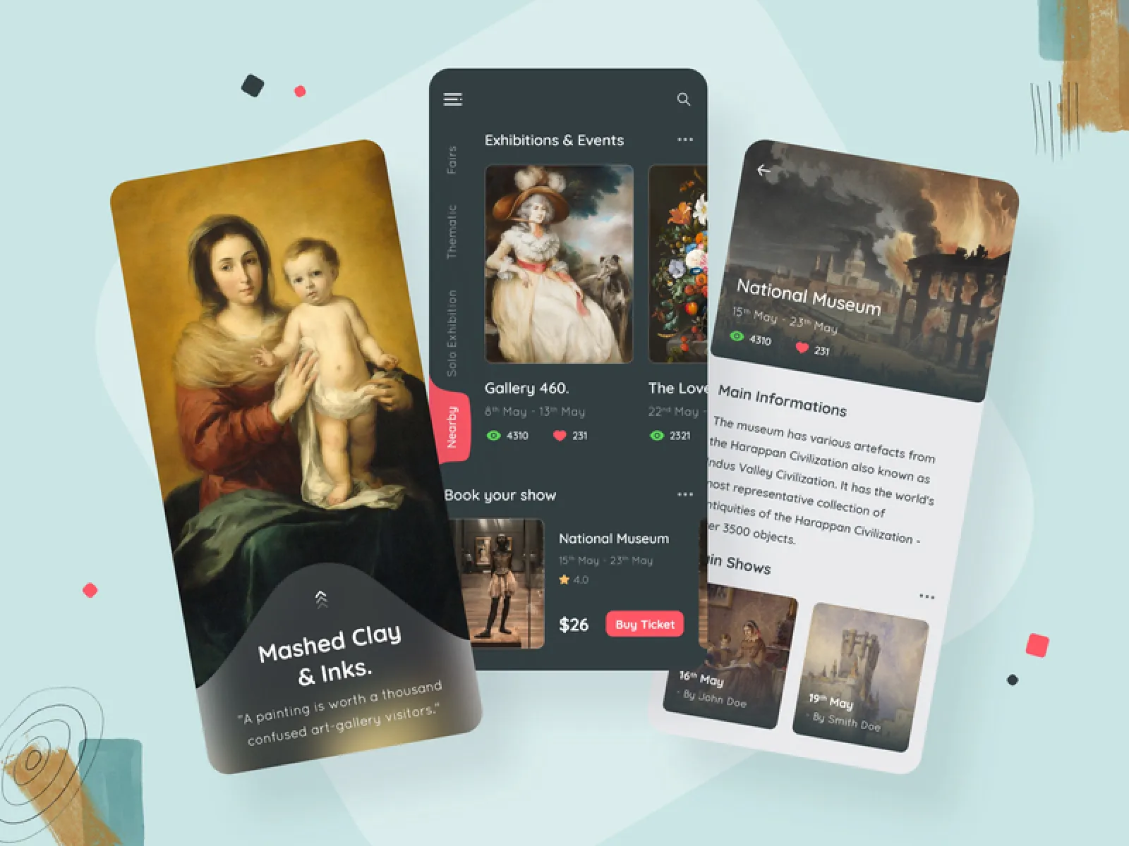 Exhibition App Design  - Free Figma Template