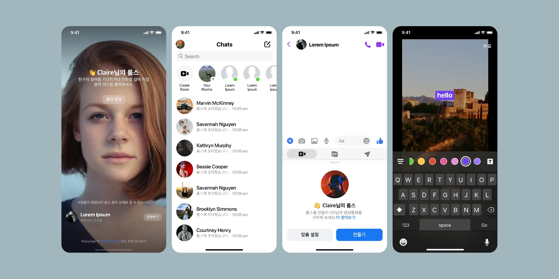 Facebook Messenger Clone for Figma and Adobe XD