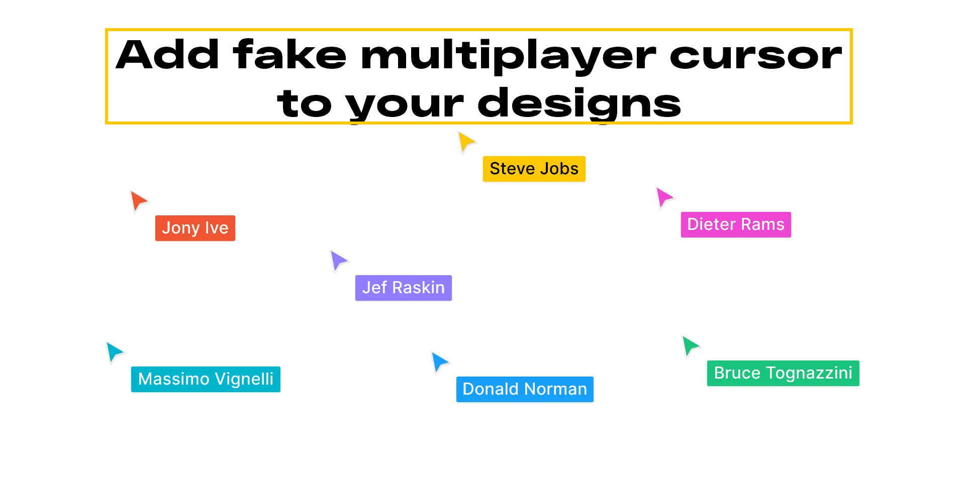 Fake multiplayer cursors for Figma and Adobe XD